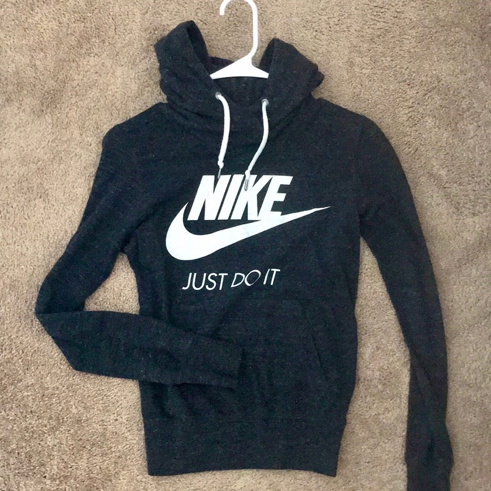 Grey Nike hoodie, funnelneck